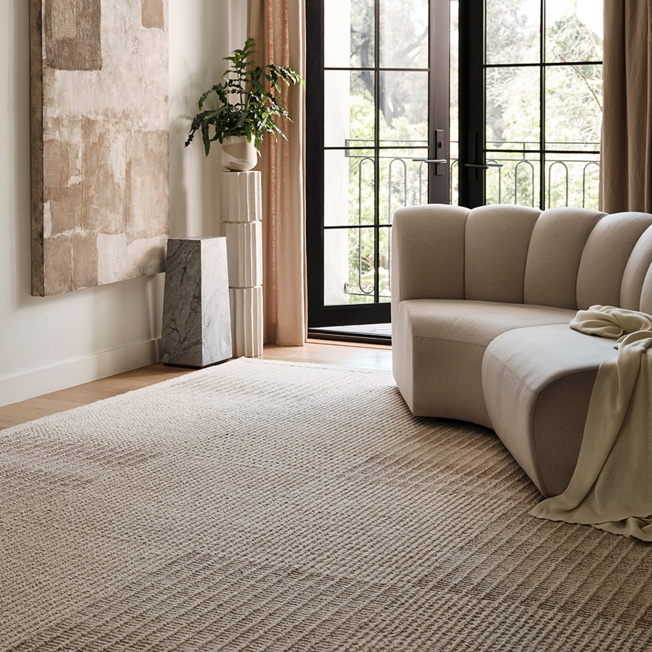 ACME FARNITURE MONTECITO RUG 140×200 Frenshe Interiors x Rugs USA Montceito Tiled Wool Area Rug