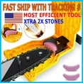 Frentaly Chainsaw Sharpener Tool with 2 Sharpening Stones for 1420" Chain Saw Blade Fast