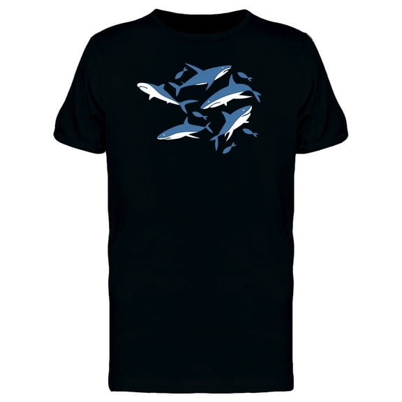 Frenzied Sharks T-Shirt Men -Image by Shutterstock, Male 3X-Large