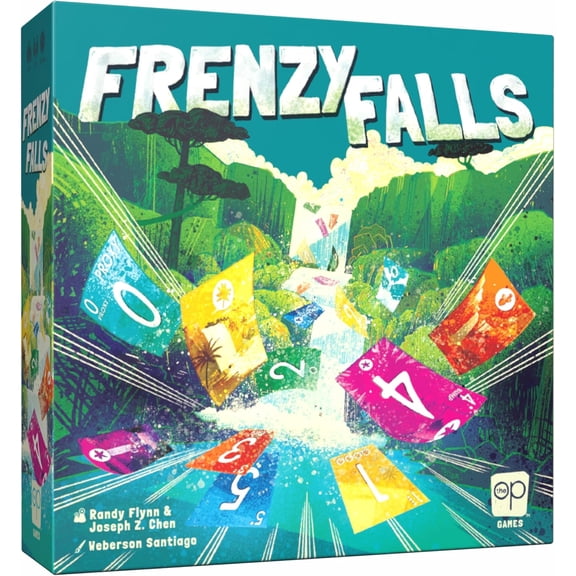 Frenzy Falls, A Chaotic Light-Strategy Card Game, Easy to Learn, Score Points with Hidden Actions & Waterfall Chain Reactions, 2-6 Players, from the Designers of Cascadia & Fantastic Factories