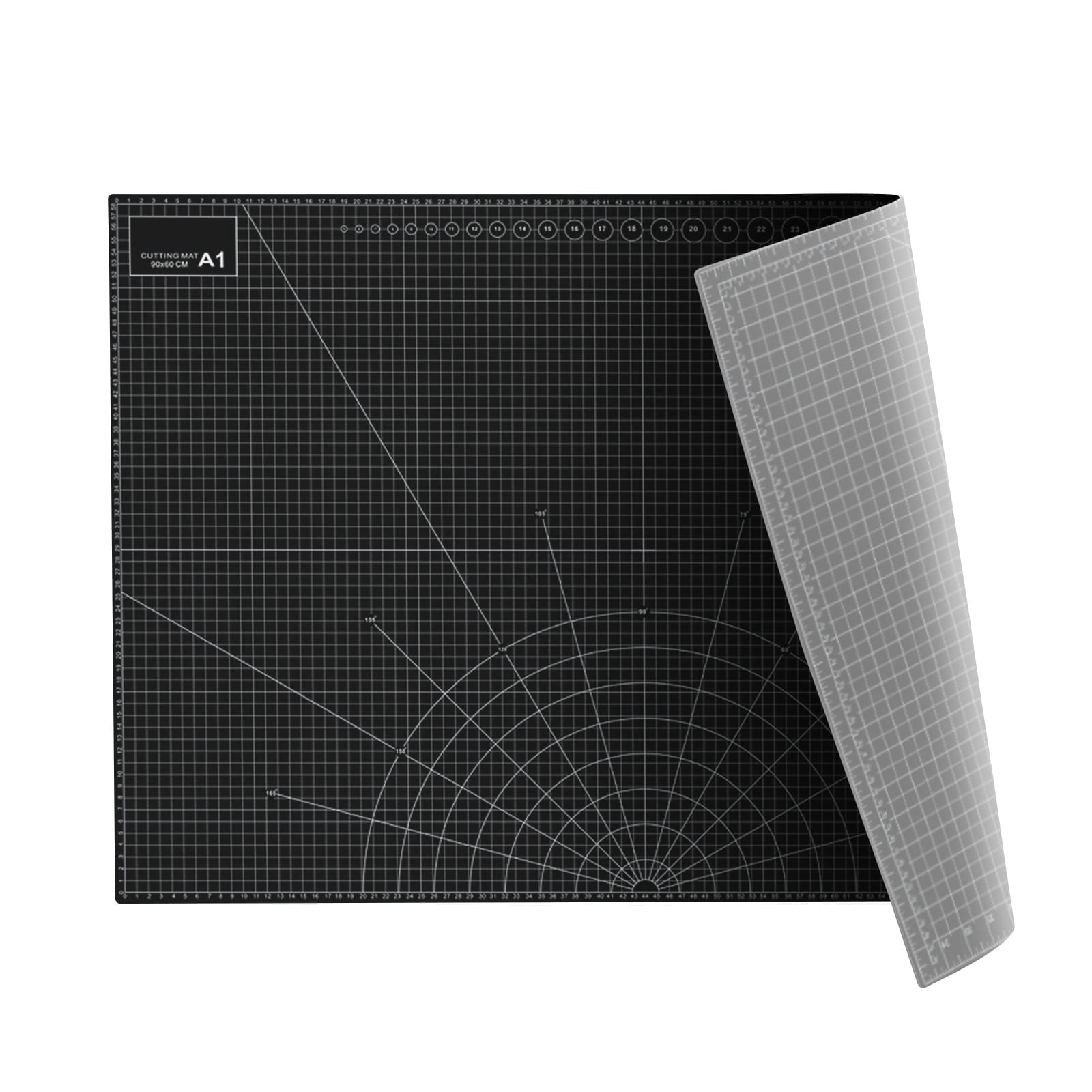 FrenzyBird 35" x 23" Large Self Healing PVC Cutting Mat, Double Sided, Gridded Rotary Cutting Board for Craft, Quilting, Fabric, Scrapbooking，Sewing（A1-Black or Gray）
