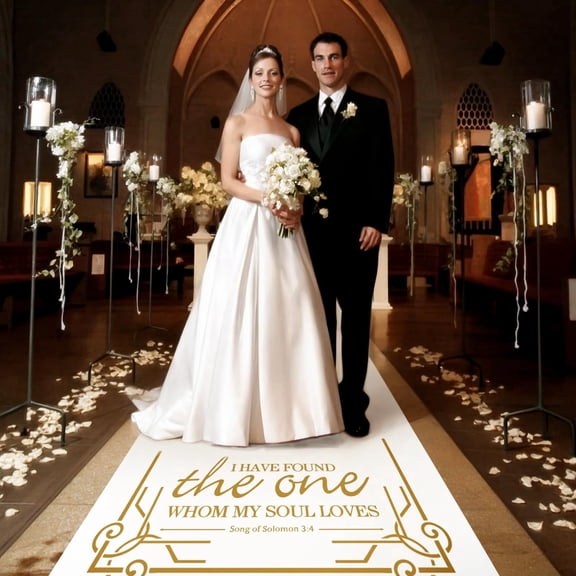FrenzyBird Thickened Aisle Runner for Wedding CeremonyFeet White Aisle Runner Walkway for Indoor Outdoor Wedding Church Decorations ,Halloween Parties can Also use a Carpet,50g(Gold, 3x100Feet)