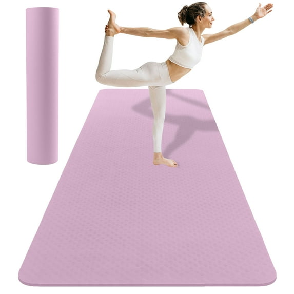 FrenzyBird Yoga Mat (78 "x 39" x 1/3 "), Wide Workout Mat for Men and Women, Yoga Mat Thick Exercise Mats for Home Workout, Yoga, Pilates(Light Pink)
