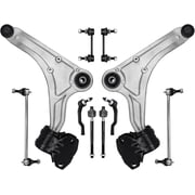 Frenzybro 10 PCs Front Lower Control Arm With Ball Joint Front Rear Sway Bar Outer Inner Tie Rod Replacement For 2013-2020 Ford Fusion, 2013-2020 Lincoln MKZ