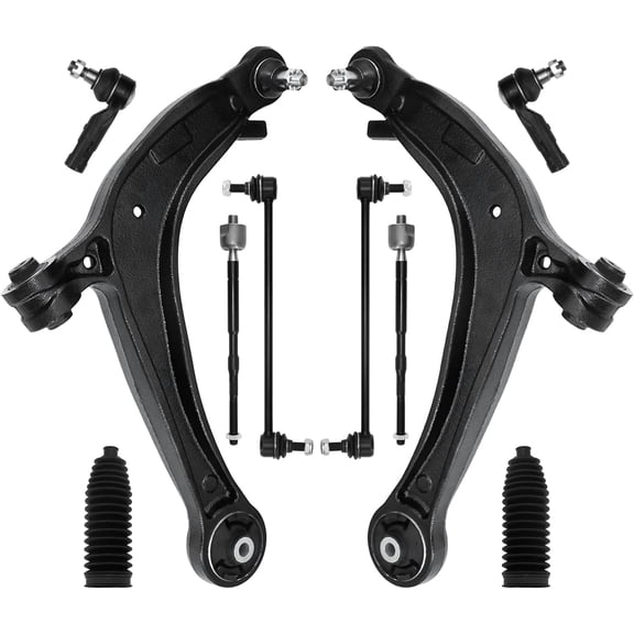Frenzybro 10 PCs Front Lower Control Arm With Ball Joint Sway Bar Tie Rod Boot Replacement For 2011-2017 Honda Odyssey