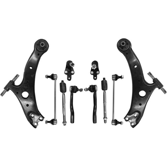 Frenzybro 10 Pcs 2007-2011 Front Lower Control Arms Ball Joint Tie Rod Kit Compatible With Toyota Camry