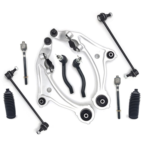 Frenzybro 10PCs Front Lower Control Arm Tie Rod Sway Bar Link Compatible With 2009 2010 2011 -2014 Nissan Murano Suspension Kit