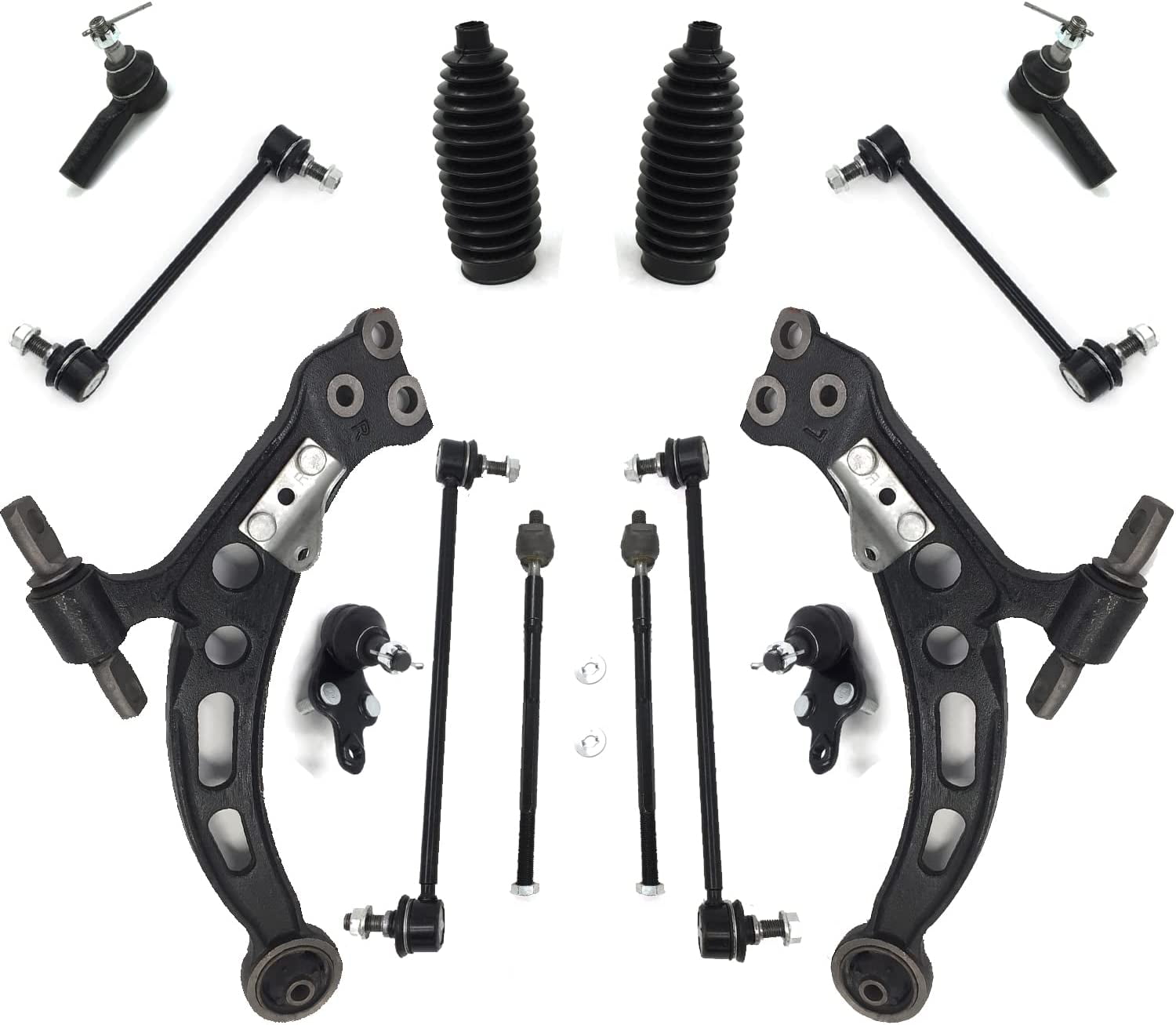 Kit De Suspensión Delantera De 16 Piezas Para Toyota Camry 1997-2001 - Incluye Brazos De Control, Bujes Y Eslabones