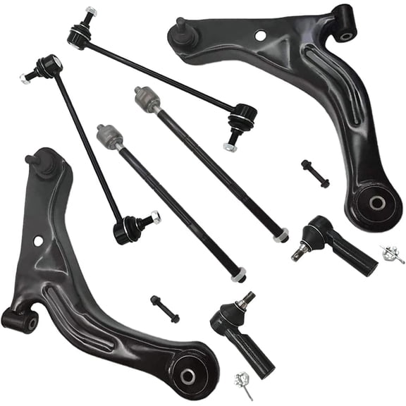 Frenzybro 8 PCs Front Lower Control Arm Kit Tie Rod Ends Sway Bar Ends Compatible With 2005-09 Ford Escape Mazda Tribute Mercury Mariner
