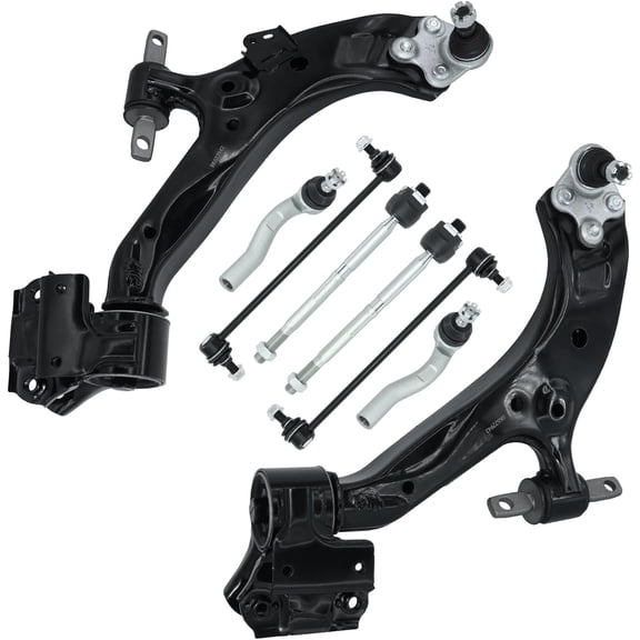 Frenzybro 8 PCs Front Suspension Lower Control Arm Sway Bar Links Inner Outer Tie Rod Kit Replacement For 2015-2016 Honda CR-V