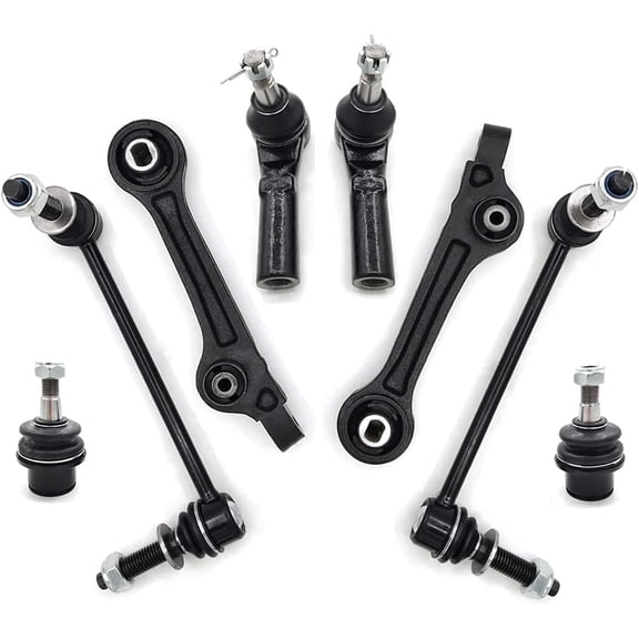 Frenzybro 8 Pcs Front Lower Suspension Control Arm With Ball Joint Sway Bar Ends Kit Compatible With 2011-2014 Chrysler 300, 2011-2016 Dodge Challenger, 2011-2016 Dodge Charger