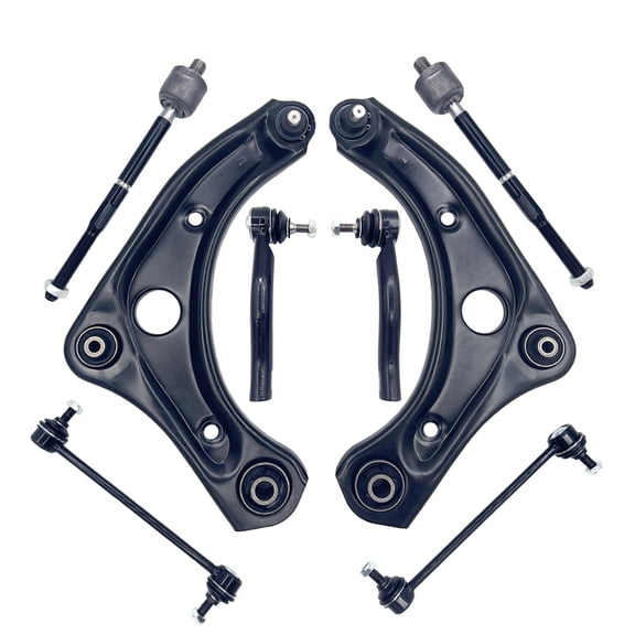 Frenzybro 8Pcs Front Lower Control Arm w/ Ball Joint Sway Bar Links Suspension Kits Replacement For 2012-2019 Nissan Versa 2015-2017 Nissan Micra