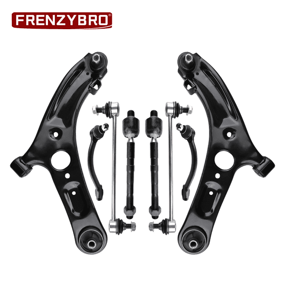 Frenzybro Front Lower Control Arm Ball Joint Suspension Kit With Sway Bar Link Tie Rods Replacement For 2011-2017 Hyundai Elantra GT Sedan 2012-2017 Veloster