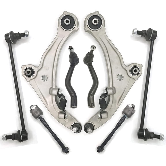 Frenzybro K620195 K750094 EV800356 ES800357 Suspension Kit Front Lower Control Arms w/Ball Joints Sway Bar Tie Rods End Links Replacement for NISSAN ALTIMA 2007-2013