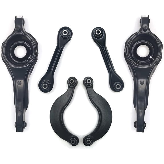 Frenzybro Rear Forward Rearward Upper Lower Locating Control Arm Set of 6pcs Replacement For 2000-06 Ford Focus Sedan/ZX3 3-Door Hatchback and 2007-11 Ford Focus