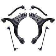 Frenzybro Suspension Kit, Replacement For Control Arm and Ball Joints Kit With Sway Bar End Links Outer Tie Rods Compatible With 2007 - 2012 Hyundai Santa Fe, 2011 - 2013 Kia Sorento - 6 Pcs