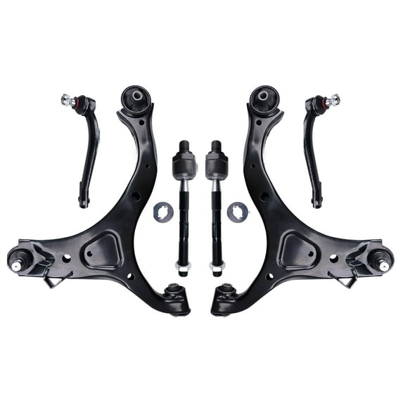 Frenzybro Suspension Kit, Replacement For Front Lower Control Arm and Ball Joints Kit With Outer Inner Tie Rods Compatible With 2007 - 2012 Hyundai Santa Fe, 2011 - 2013 Kia Sorento - 6 Pcs