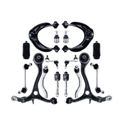 Frenzybro Suspension Kit, Replacement For Front Upper Lower Control Arm with Ball Joints Outer Inner Tie Rod End with Boots Sway Bar Link Compatible With 2008 - 2012 HONDA ACCORD - 16 Pcs