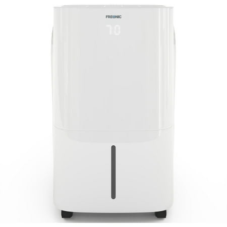 Freonic - 50 Pint Dehumidifier with Built-In Pump | LED Display | Bathroom, Basement, Bedroom, and Rooms up to 4,500 Sq. Ft. - White