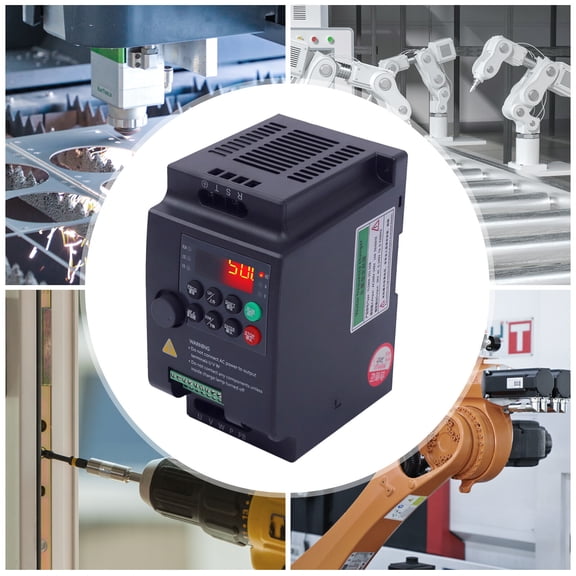 Frequency Converter, 1.5KW VFD Variable Frequency Drive, 220V Single Phase Input 3 Phase Output, with 8 Protections, for Motor Speed Control, Energy Saving, Industrial, Home Use