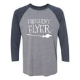thumbnail image 1 of Frequent Flyer Unisex 3/4 Sleeve Baseball Raglan Tee, 1 of 2