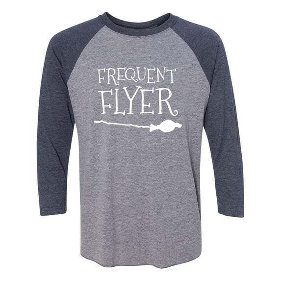 Frequent Flyer Unisex 3/4 Sleeve Baseball Raglan Tee