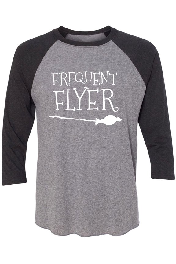 Frequent Flyer Unisex 3/4 Sleeve Baseball Raglan Tee