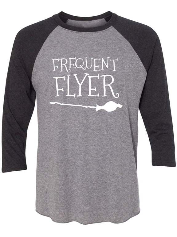 Frequent Flyer Unisex 3/4 Sleeve Baseball Raglan Tee