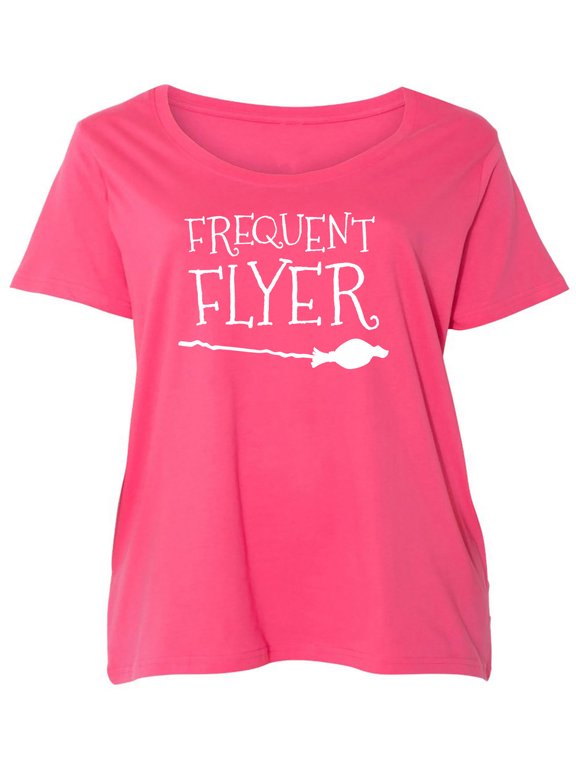 Frequent Flyer Womens Plus Size Scoopneck Tee