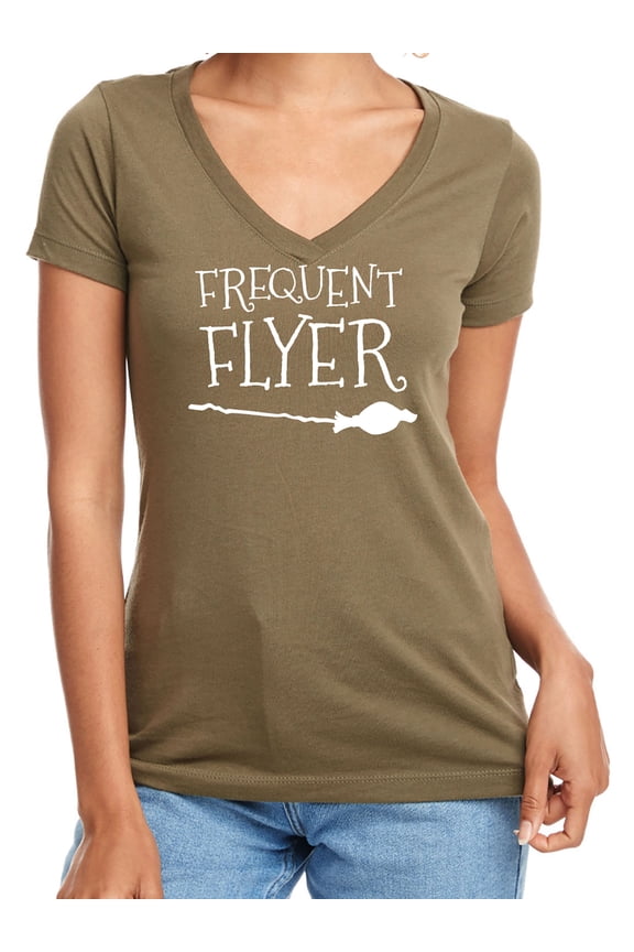 Frequent Flyer Womens V-Neck T-Shirt