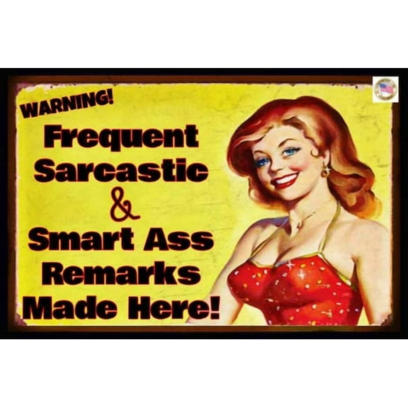 Frequent Remarks! Funny Bar Sign Usa Made! Metal 8"X12" Man Cave Office Decor
