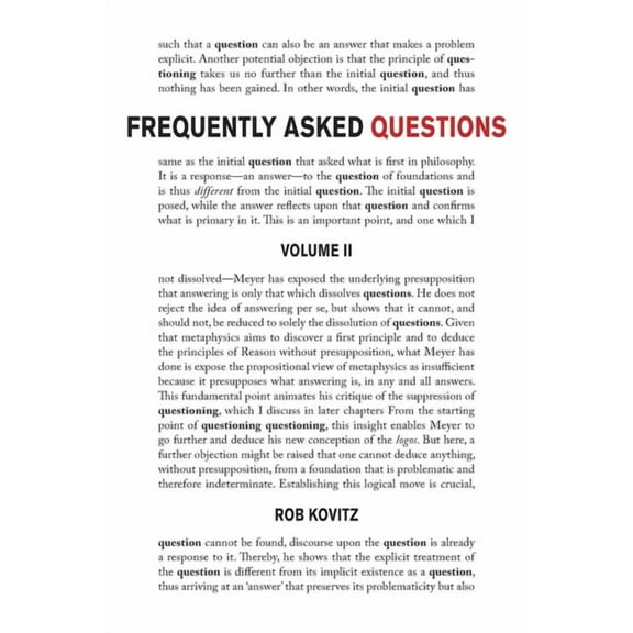 Frequently Asked Questions Frequently Asked Questions, Volume 2, Book 2, (Paperback)
