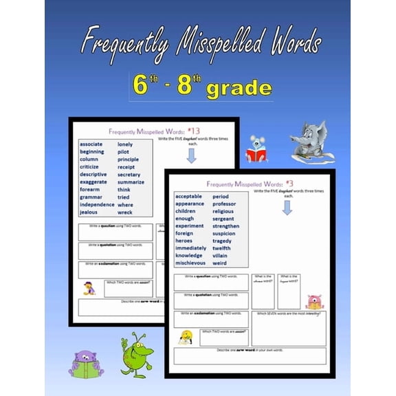 Frequently Misspelled Words (6th grade - 8th grade), (Paperback)