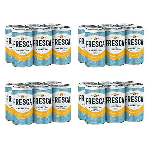 Fresca Original Grapefruit Citrus Soda Bundled by ZanQee (Original Grapefruit Citrus, 24 Pack 7.5 oz Cans)