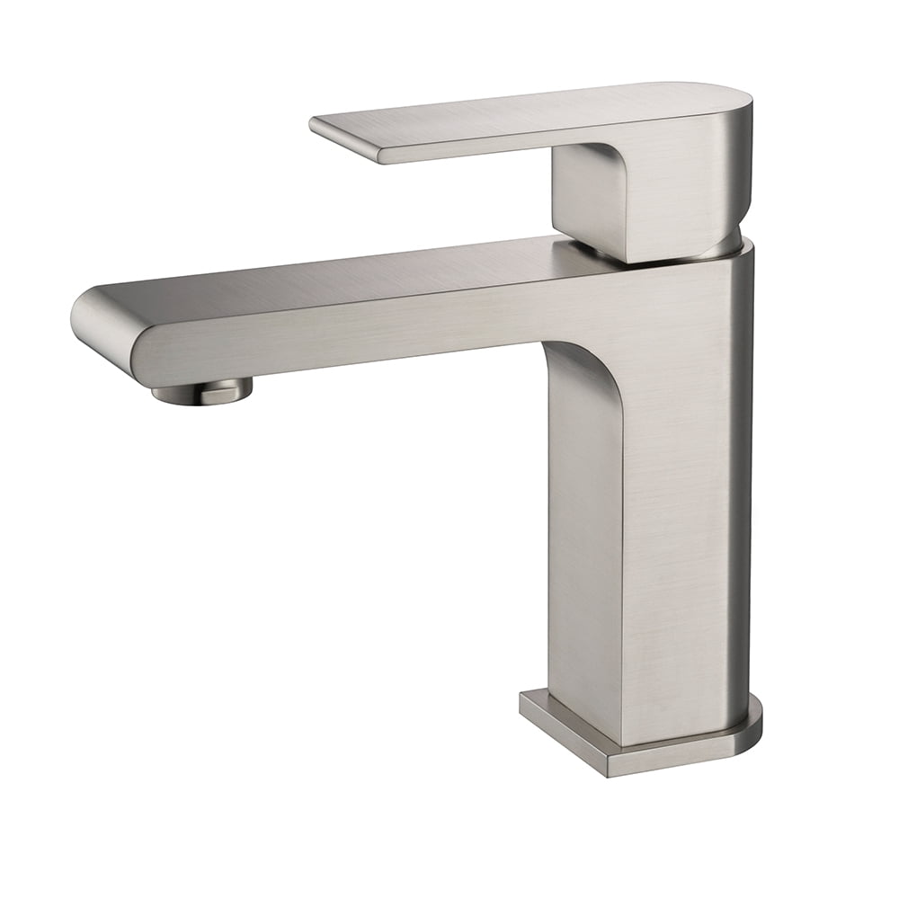 Fresca Allaro Single Hole Mount Bathroom Vanity Faucet in Brushed Nickel - Walmart.com