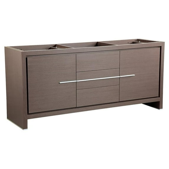 Fresca Allier 72" Gray Oak Modern Double Sink Bathroom Cabinet