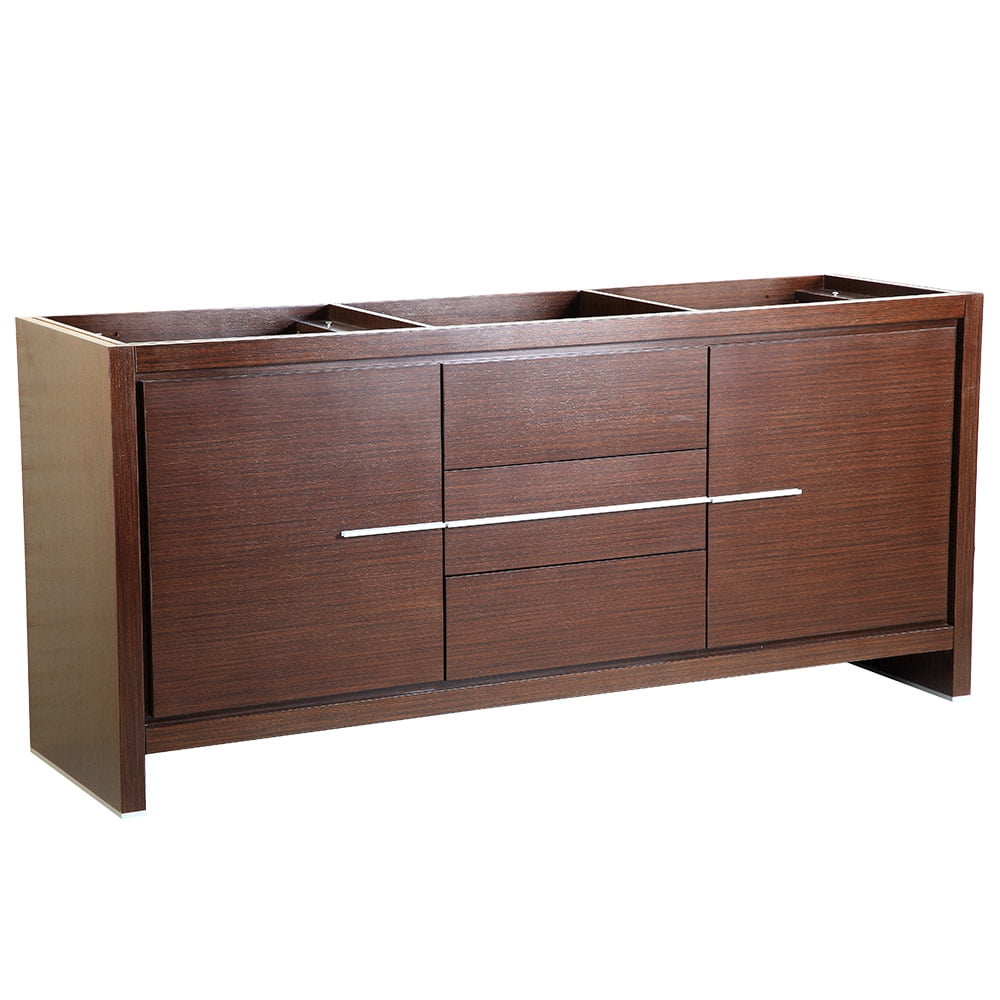 Fresca Allier 72" Wenge Brown Modern Double Sink Bathroom Cabinet ...