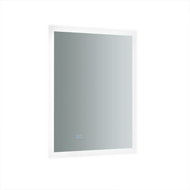 Fresca Angelo 24" Wide x 30" Tall Bathroom Mirror with Halo Style LED Lighting and Defogger