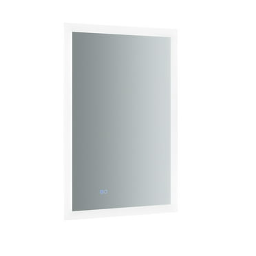 Fresca Angelo 24" Wide x 36" Tall Bathroom Mirror with Halo Style LED Lighting and Defogger