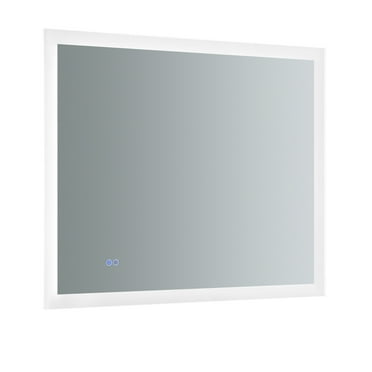 Fresca Angelo 36" Wide x 30" Tall Bathroom Mirror with Halo Style LED Lighting and Defogger