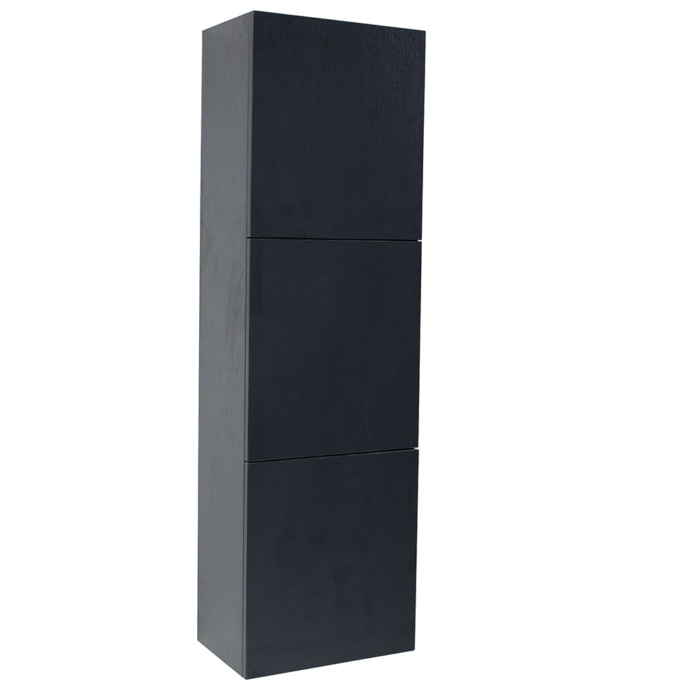 Black Wall Mount Cabinet with Slow Closing Hinges