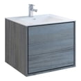 thumbnail image 1 of Fresca Catania 30" Wall Hung Integrated Sink Wood Bathroom Cabinet in Ocean Gray, 1 of 8