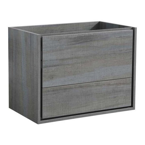 Fresca Catania 30" Wall Hung Modern Wood Bathroom Cabinet in Ocean Gray