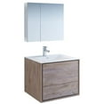 thumbnail image 1 of Fresca Catania 30" Rustic Natural Wood Wall Hung Modern Bathroom Vanity with Medicine Cabinet, 1 of 8