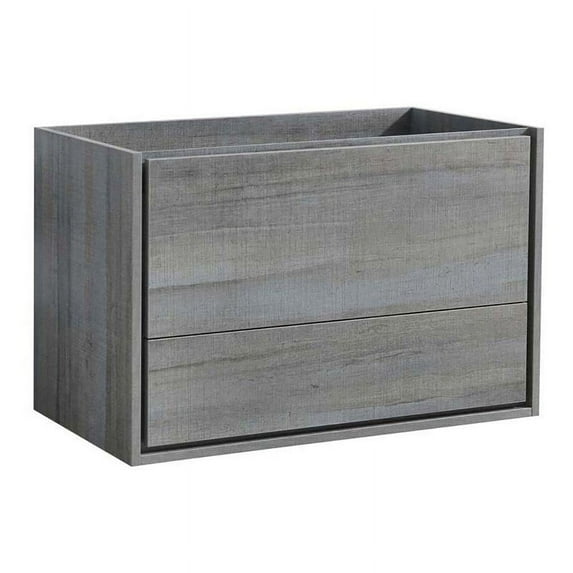 Fresca Catania 36" Wall Hung Modern Wood Bathroom Cabinet in Ocean Gray