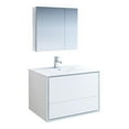 thumbnail image 1 of Fresca Catania 36" Wall Hung Modern Wood Bathroom Vanity in Glossy White, 1 of 8