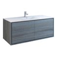 thumbnail image 1 of Fresca Catania 60" Ocean Gray Wall Hung Modern Bathroom Cabinet w/ Integrated Single Sink, 1 of 8