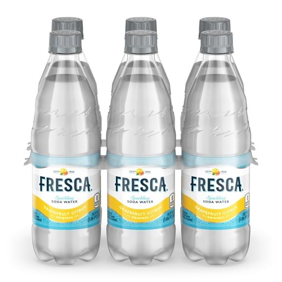 Fresca Citrus Soda Pop Bottles, 16.9 fl oz, 6 Pack