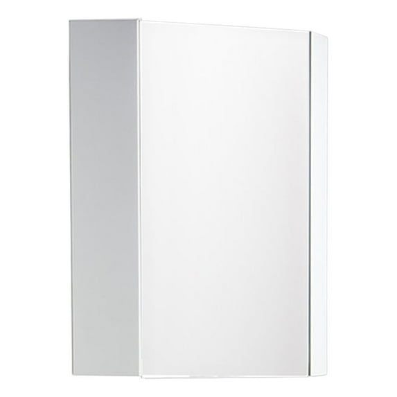 Fresca Coda 14" White Corner Medicine Cabinet with Mirror Door