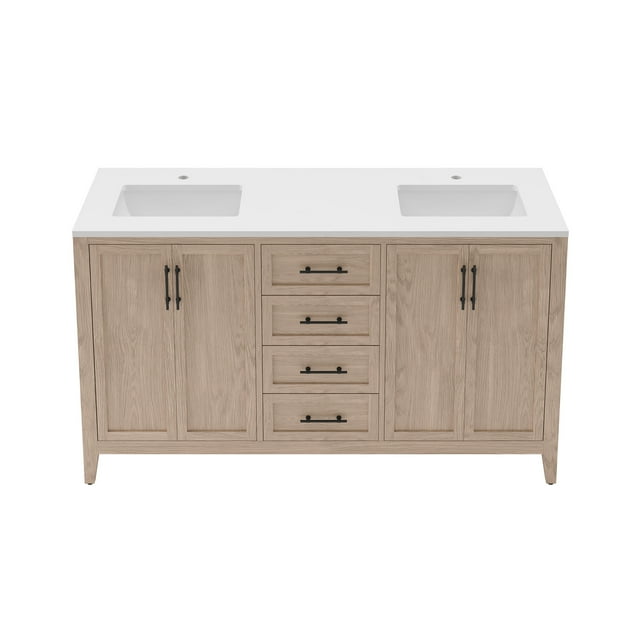 Fresca Fcb4260-U Silas 60" Free Standing Double Basin Vanity Set - Wood